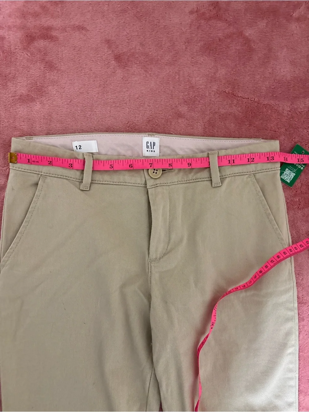 Gap Kids 98% Cotton Boys Beige Chino Pants NWT  Size 12